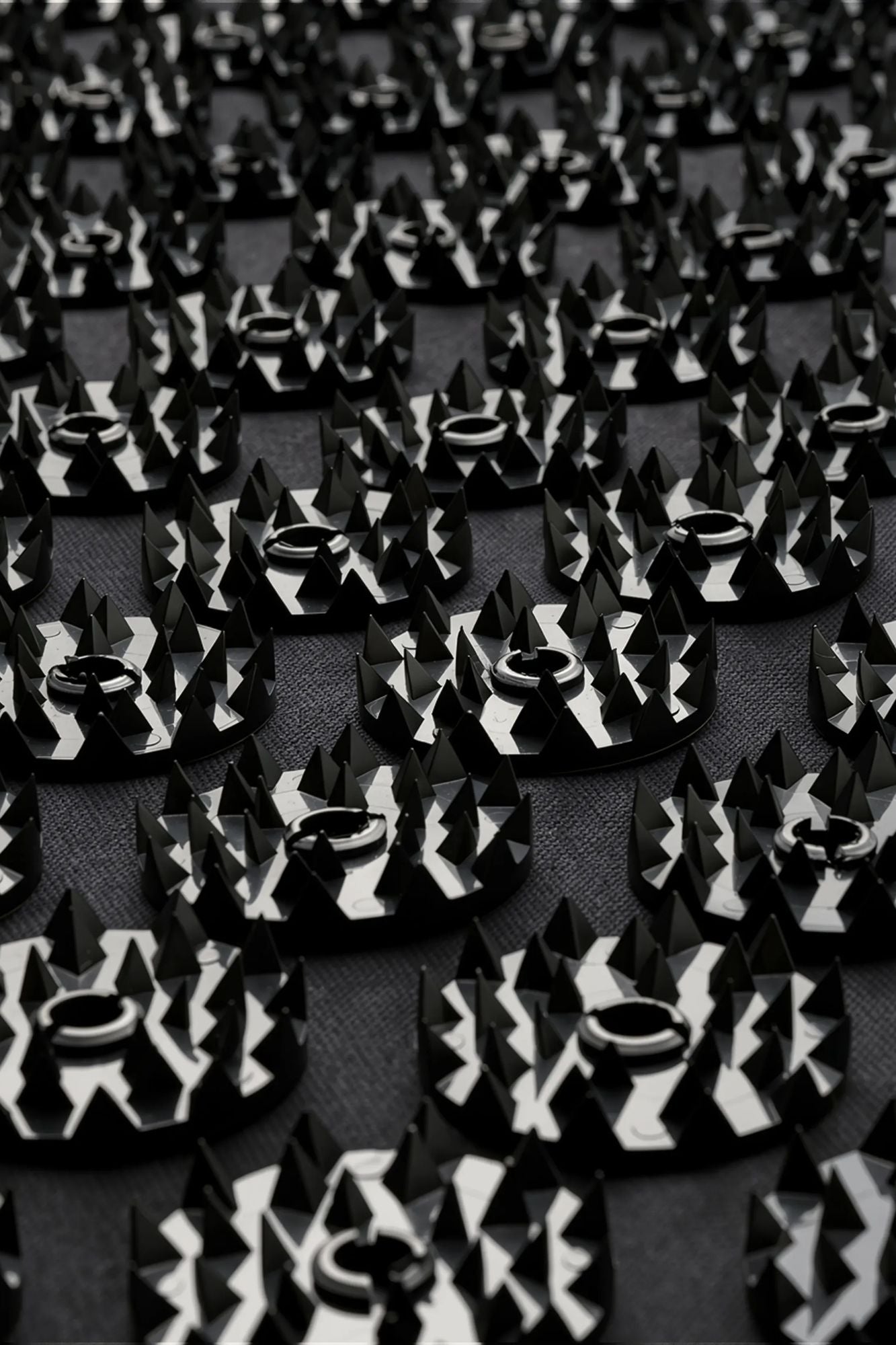Close up of a Shakti Premium Mat showing signature Shakti spikes in intensity level 2.
